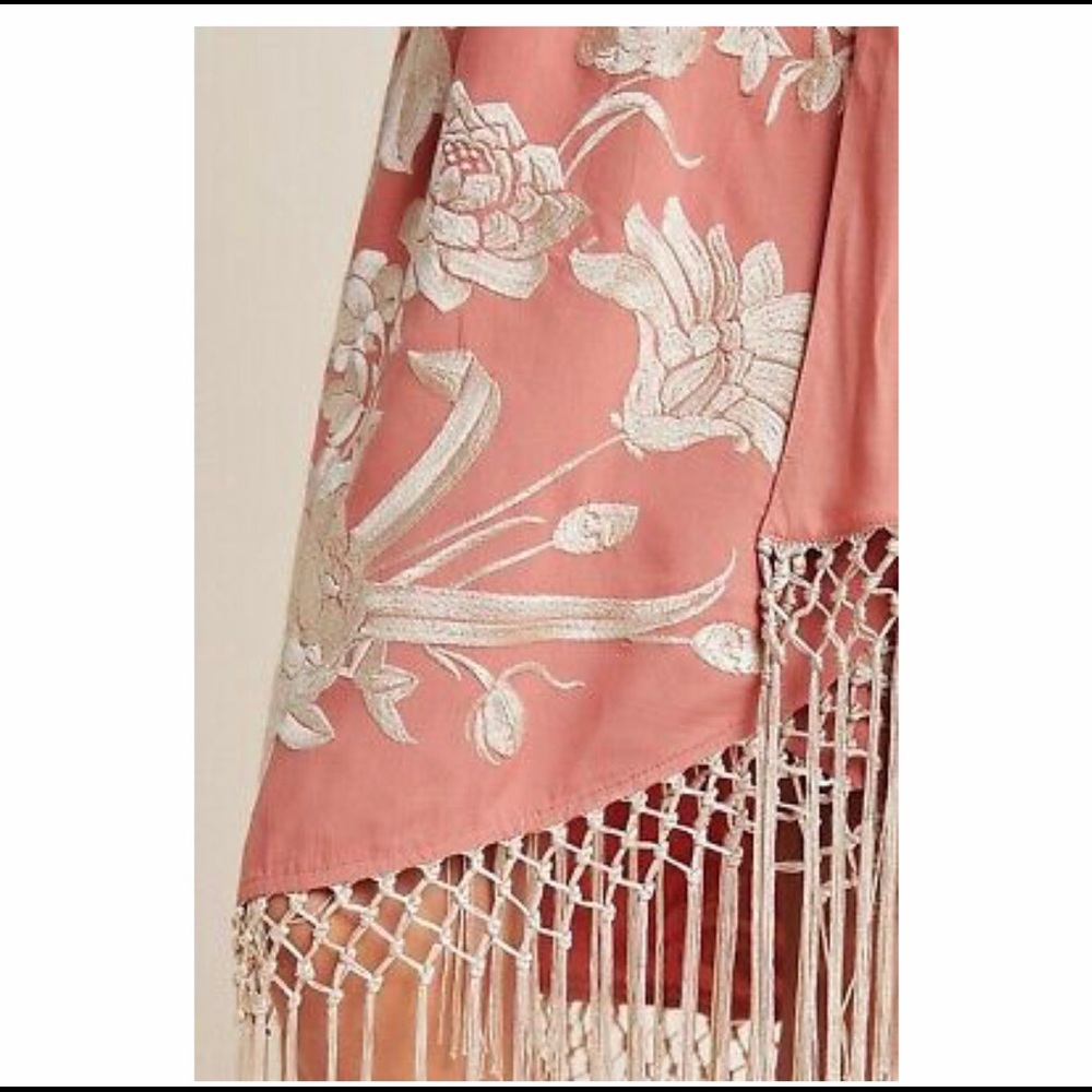 Anthropologie Lucille embroidered fringe dress - Picture 4 of 7